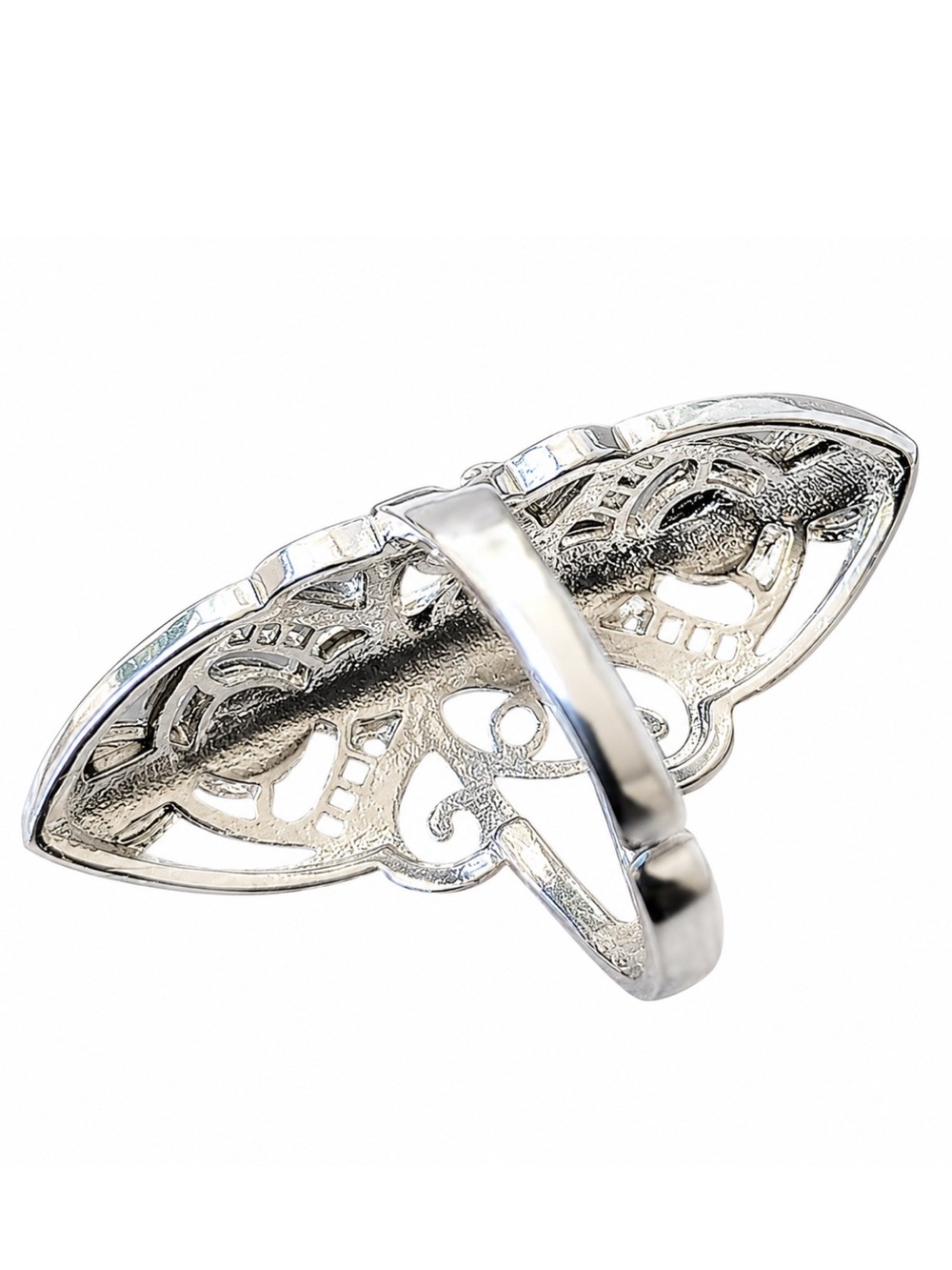 NWOT Rainbow Chakra Stone Ring Silver Tone Adjustable Boho Festival - Picture 8 of 11